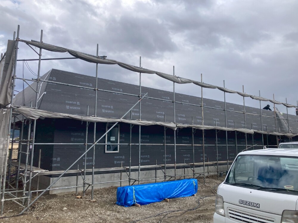 防水シート施工