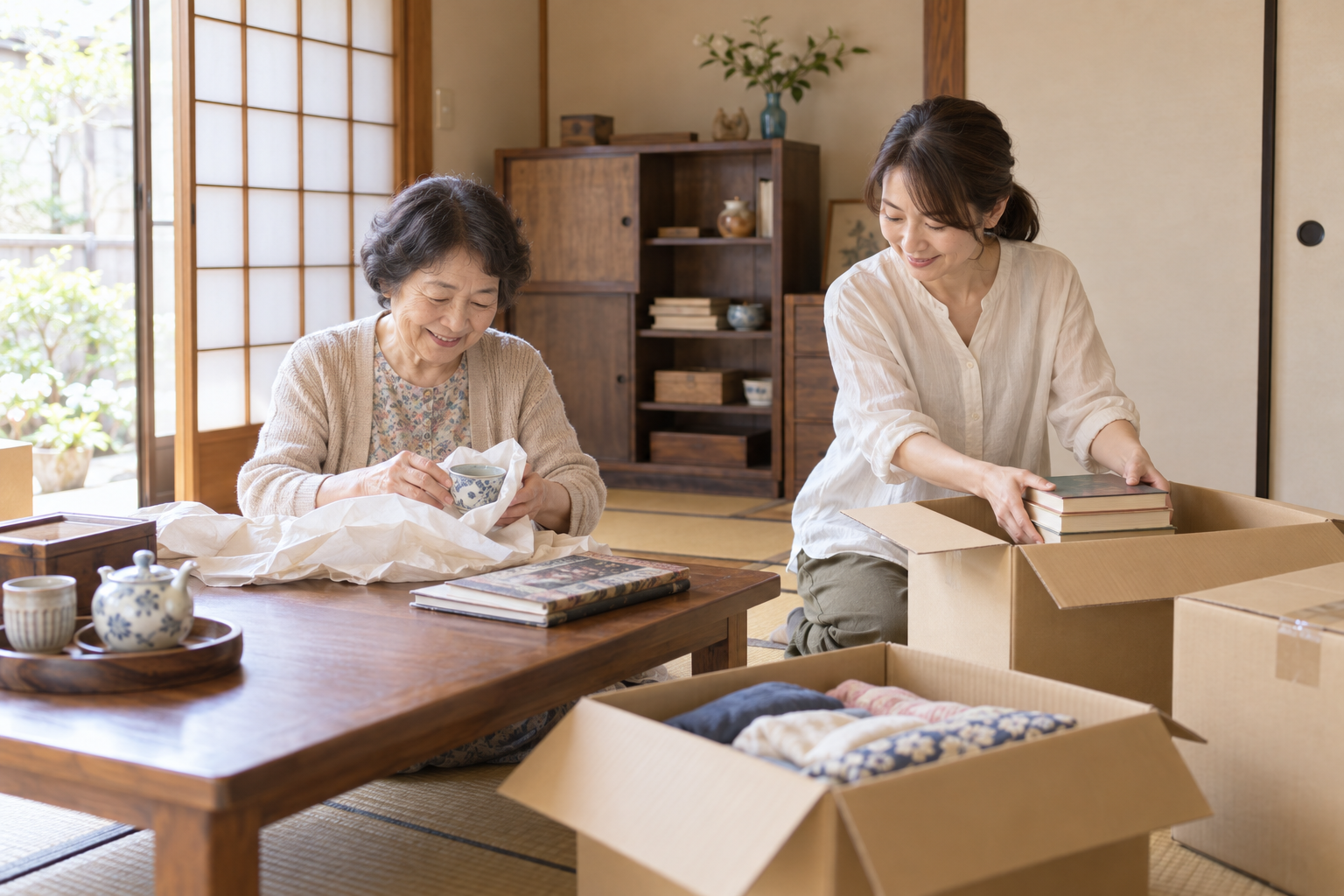 引っ越し前の片付けの様子